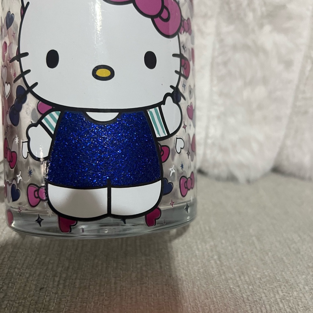 Hello Kitty Clear Mug with Pink and Blue Accents - Picture 2 of 2